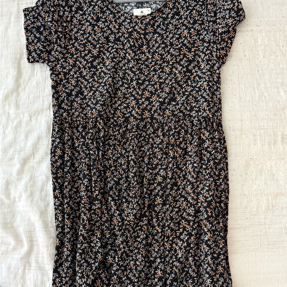Floral Black Dress